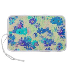 Cosmos Flowers Blue Pen Storage Case (s) by DinkovaArt