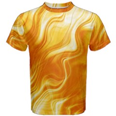 Gold Flames Pattern Men s Cotton Tee