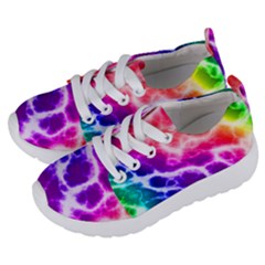 Colorful Tie Dye Pattern Texture Kids  Lightweight Sports Shoes by SpinnyChairDesigns