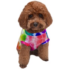 Colorful Tie Dye Pattern Texture Dog T-shirt by SpinnyChairDesigns