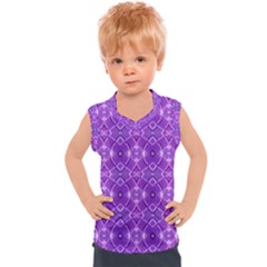 Geometric Galaxy Pattern Print Kids  Sport Tank Top