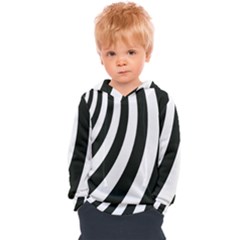 Black And White Zebra Stripes Pattern Kids  Overhead Hoodie by SpinnyChairDesigns