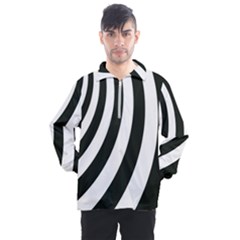 Black And White Zebra Stripes Pattern Men s Half Zip Pullover by SpinnyChairDesigns