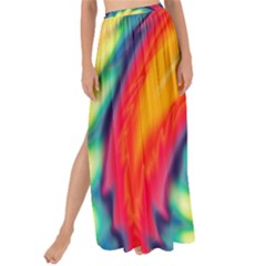 Colorful Dark Tie Dye Pattern Maxi Chiffon Tie-up Sarong by SpinnyChairDesigns