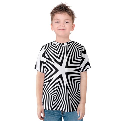 Abstract Zebra Stripes Pattern Kids  Cotton Tee by SpinnyChairDesigns