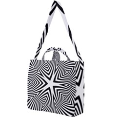 Abstract Zebra Stripes Pattern Square Shoulder Tote Bag by SpinnyChairDesigns