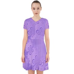 Purple Intricate Swirls Pattern Adorable In Chiffon Dress by SpinnyChairDesigns