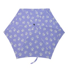 Animal Cat Dog Paw Prints Pattern Mini Folding Umbrellas by SpinnyChairDesigns