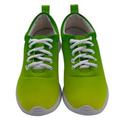 Avocado Ombre Green Yellow Gradient Athletic Shoes by SpinnyChairDesigns