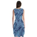 Blue Floral Fern Swirls And Spirals  Sleeveless Chiffon Dress   View2