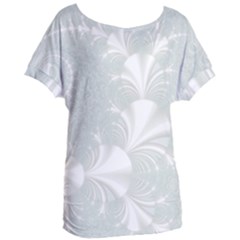 Mint Cream And White Intricate Swirl Spiral Women s Oversized Tee by SpinnyChairDesigns