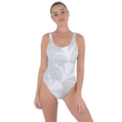 Mint Cream And White Intricate Swirl Spiral Bring Sexy Back Swimsuit by SpinnyChairDesigns