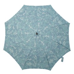 Light Blue Wildflowers Hook Handle Umbrellas (small) by SpinnyChairDesigns