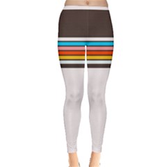 Vintage Stripes Inside Out Leggings by tmsartbazaar