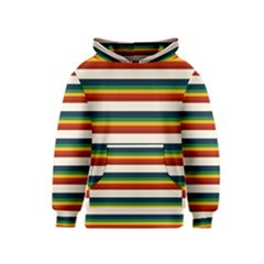 Rainbow Stripes Kids  Pullover Hoodie by tmsartbazaar