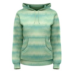 Light Green Turquoise Ikat Pattern Women s Pullover Hoodie by SpinnyChairDesigns