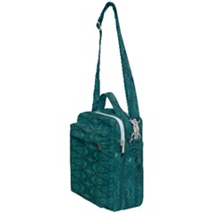 Teal Ikat Pattern Crossbody Day Bag by SpinnyChairDesigns