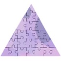 Purple Large Print Polka Dota Wooden Puzzle Triangle View1