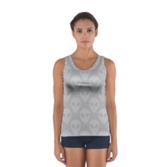 Grey Aliens Ufo Sport Tank Top  by SpinnyChairDesigns