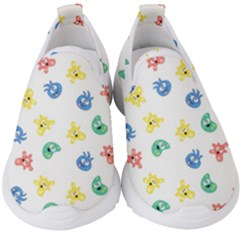 Cute Cartoon Germs Viruses Microbes Kids  Slip On Sneakers by SpinnyChairDesigns