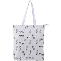 Geek Glasses With Eyes Double Zip Up Tote Bag by SpinnyChairDesigns