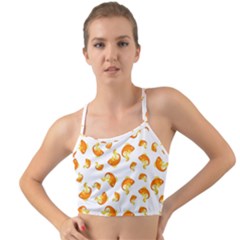 Orange Goldfish Pattern Mini Tank Bikini Top by SpinnyChairDesigns