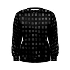 Abstract Black Checkered Pattern Women s Sweatshirt by SpinnyChairDesigns