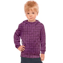 Plum Abstract Checks Pattern Kids  Hooded Pullover by SpinnyChairDesigns