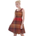 Madras Plaid Fall Colors Knee Length Skater Dress View1