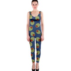 Green Olives With Pimentos One Piece Catsuit by SpinnyChairDesigns