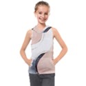 Pink and Blue Marble Kids  Sleeveless Hoodie View1