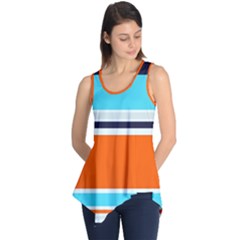 Tri Color Stripes Sleeveless Tunic by tmsartbazaar