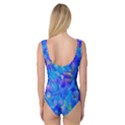 Blue Abstract Floral Paint Brush Strokes Princess Tank Leotard  View2