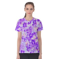 Purple Spring Flowers Women s Cotton Tee