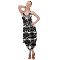 Black And White Clam Shell Pattern Layered Bottom Dress by SpinnyChairDesigns