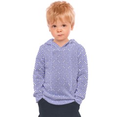 Royal Purple Grey And White Truchet Pattern Kids  Overhead Hoodie by SpinnyChairDesigns