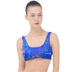 Bright Blue Paint Splatters The Little Details Bikini Top by SpinnyChairDesigns