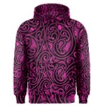 Hot Pink and Black Paisley Swirls Men s Core Hoodie