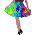 Abstract Art Tie Dye Rainbow A-line Skater Skirt View2