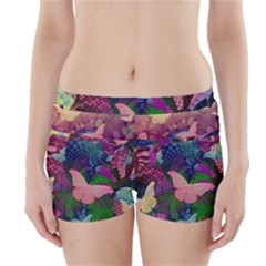 Butterfly Garden Art Boyleg Bikini Wrap Bottoms by SpinnyChairDesigns