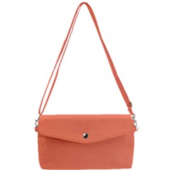 Appreciating Apricot Removable Strap Clutch Bag