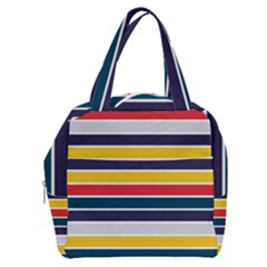 Horizontal Colored Stripes Boxy Hand Bag