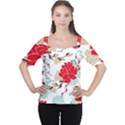 Floral pattern  Cutout Shoulder Tee View1