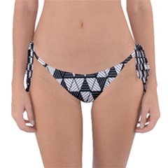 Black And White Triangles Pattern Reversible Bikini Bottom