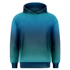 Blue Teal Green Gradient Ombre Colors Men s Overhead Hoodie by SpinnyChairDesigns