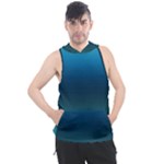 Blue Teal Green Gradient Ombre Colors Men s Sleeveless Hoodie