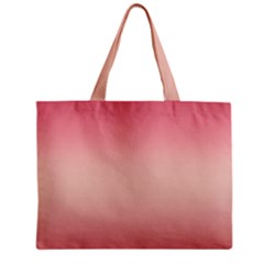 Pink Blush Gradient Ombre Colors Zipper Mini Tote Bag by SpinnyChairDesigns