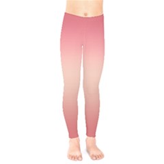 Pink Blush Gradient Ombre Colors Kids  Leggings by SpinnyChairDesigns