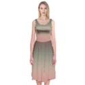 Tea Rose and Sage Gradient Ombre Colors Midi Sleeveless Dress View1