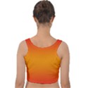 Red Orange Gradient Ombre Colored Velvet Crop Top View2